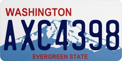 WA license plate AXC4398