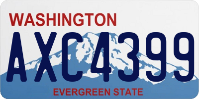 WA license plate AXC4399