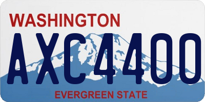 WA license plate AXC4400