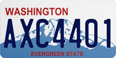 WA license plate AXC4401