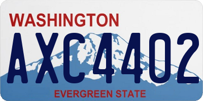WA license plate AXC4402
