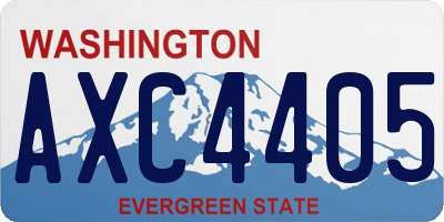 WA license plate AXC4405