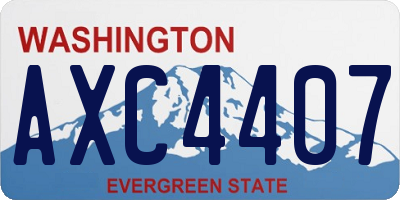 WA license plate AXC4407