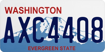 WA license plate AXC4408
