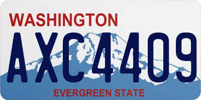 WA license plate AXC4409