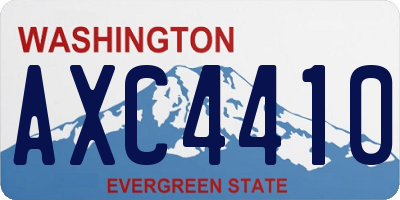 WA license plate AXC4410