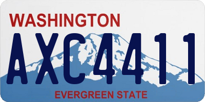 WA license plate AXC4411