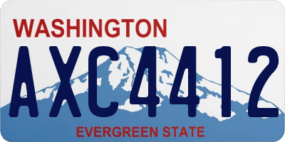 WA license plate AXC4412