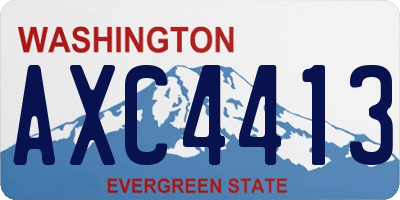 WA license plate AXC4413