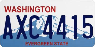 WA license plate AXC4415