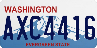 WA license plate AXC4416