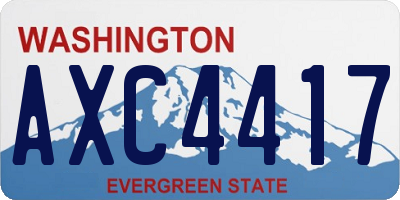 WA license plate AXC4417