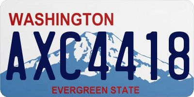 WA license plate AXC4418