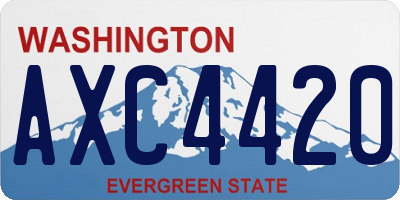 WA license plate AXC4420