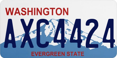 WA license plate AXC4424