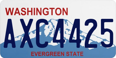 WA license plate AXC4425