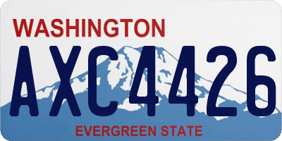 WA license plate AXC4426