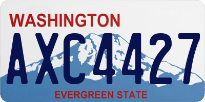 WA license plate AXC4427