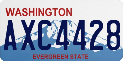 WA license plate AXC4428