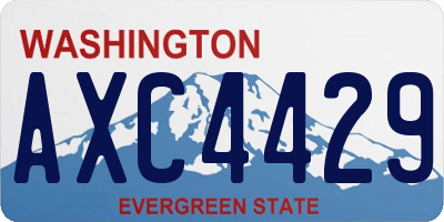 WA license plate AXC4429