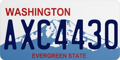 WA license plate AXC4430