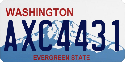 WA license plate AXC4431