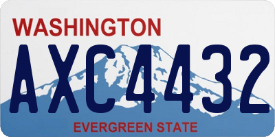 WA license plate AXC4432