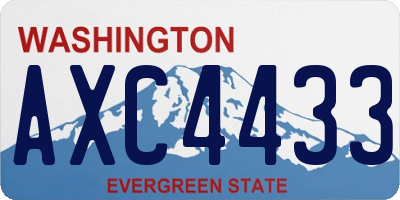 WA license plate AXC4433