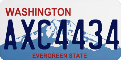 WA license plate AXC4434