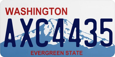 WA license plate AXC4435