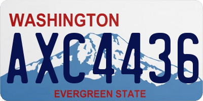 WA license plate AXC4436