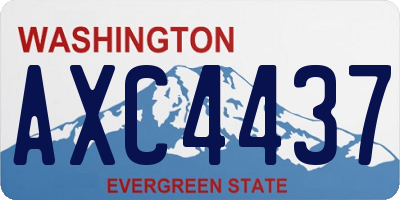 WA license plate AXC4437
