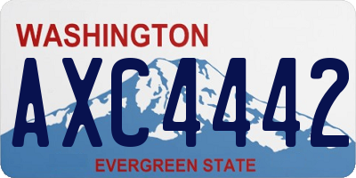 WA license plate AXC4442