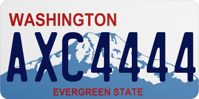 WA license plate AXC4444