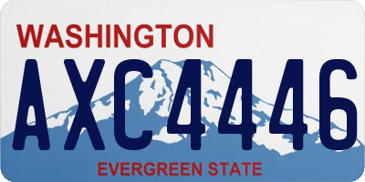 WA license plate AXC4446