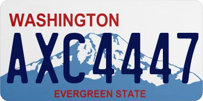 WA license plate AXC4447