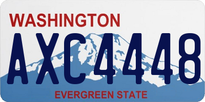 WA license plate AXC4448
