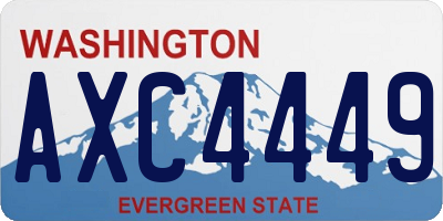 WA license plate AXC4449