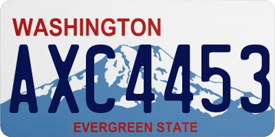 WA license plate AXC4453