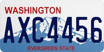 WA license plate AXC4456