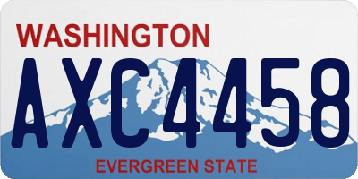WA license plate AXC4458