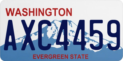 WA license plate AXC4459