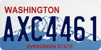 WA license plate AXC4461