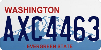 WA license plate AXC4463