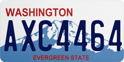 WA license plate AXC4464