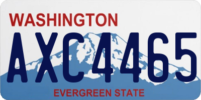 WA license plate AXC4465