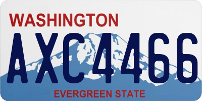WA license plate AXC4466