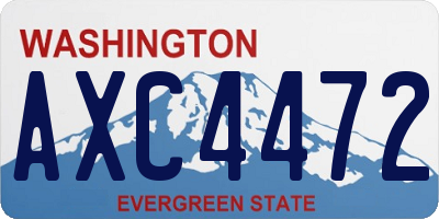 WA license plate AXC4472