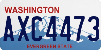 WA license plate AXC4473