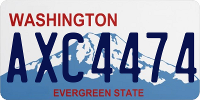 WA license plate AXC4474